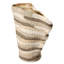 Grand vase en porcelaine textile, brun