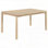 White Washed Rectangular Dining Table with Solid Wood Construction