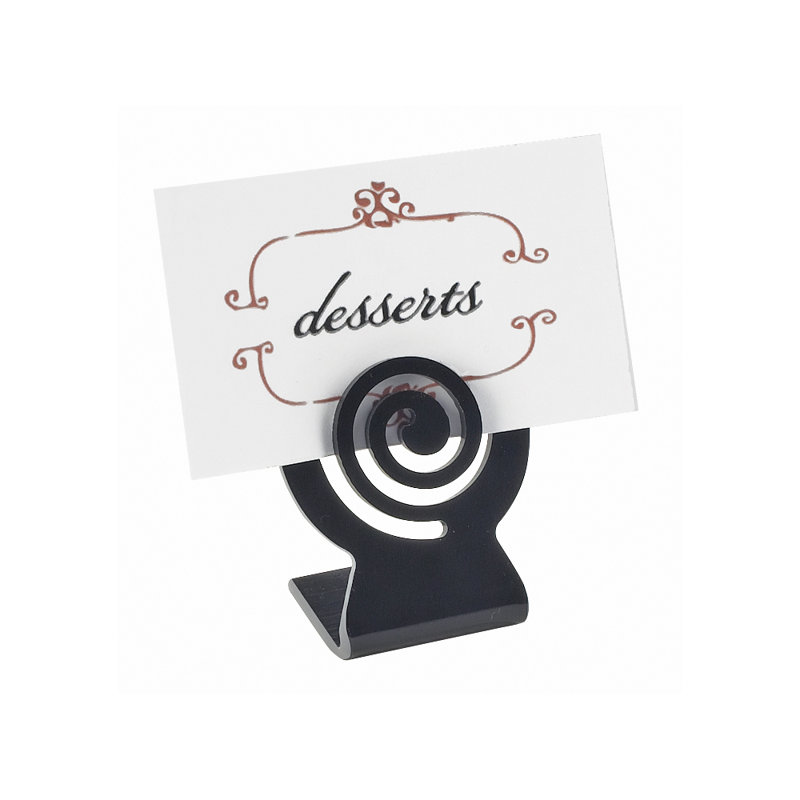 Porte-carte / tourbillon noir - 2 po x 2 1/2 po