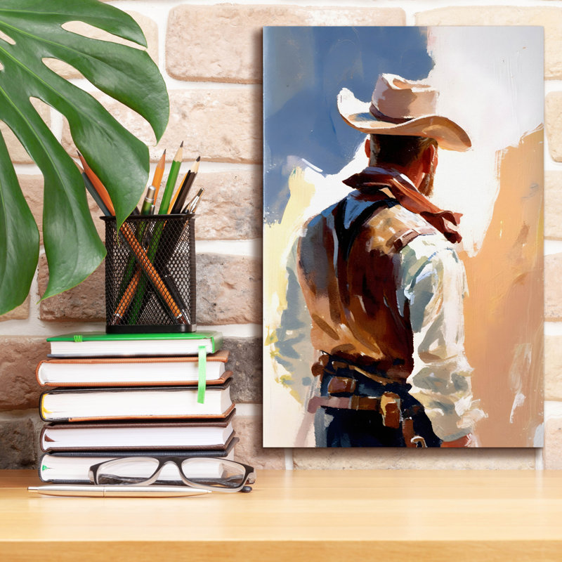 «Cowboy 2» par Petals Prints Design, H 18 po x l 12 po x P 0,75 po