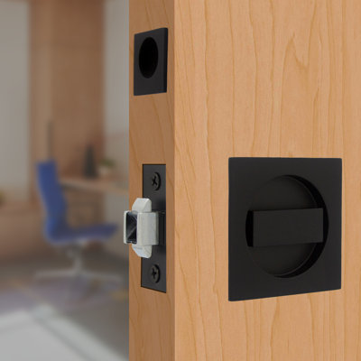 Pocket Door Hardware- Privacy with Finger Edge Pull