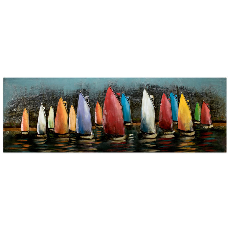 Speedy Boats print on metal