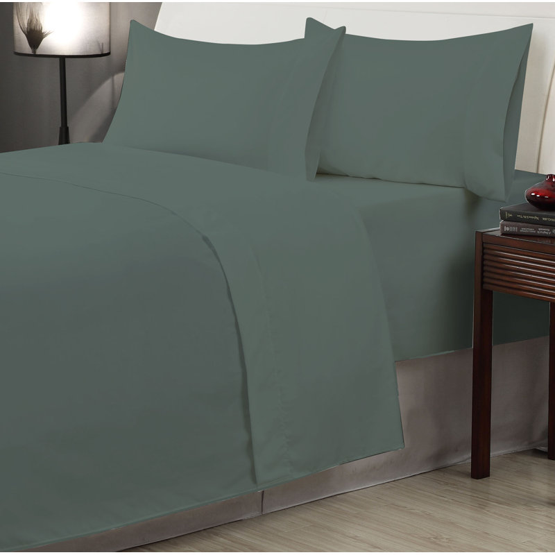 Ensemble de draps en microfibre Billie, Double, Gris