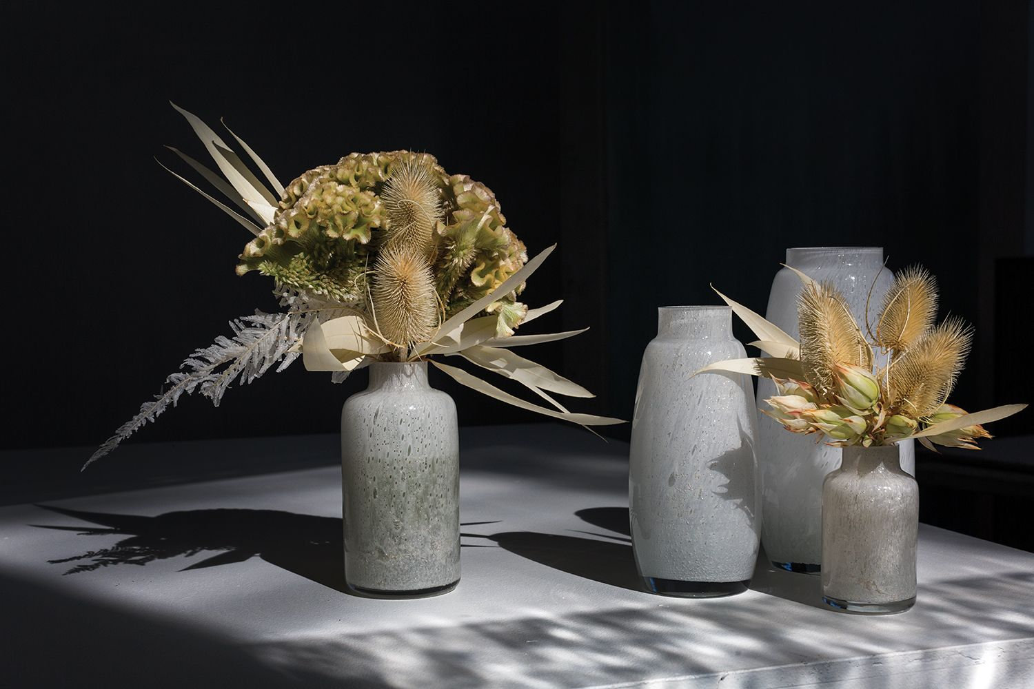 White Glass Table Vase