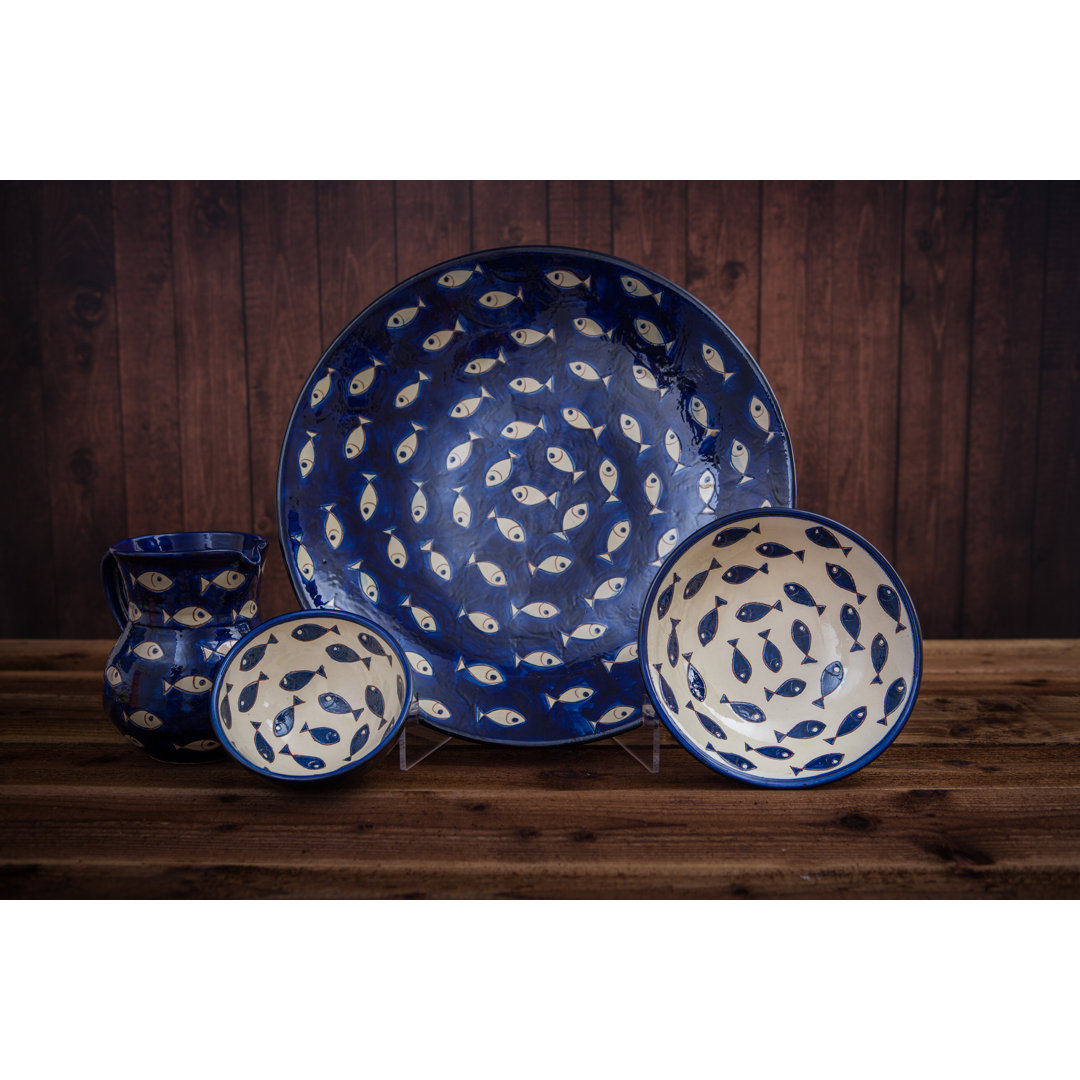Blue & White Fish - Tapas Bowl 10cm - Blue Fish - Set Of 4