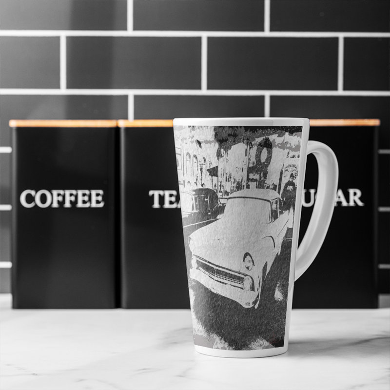 Cool Cars Satin Latte Mug, Grey