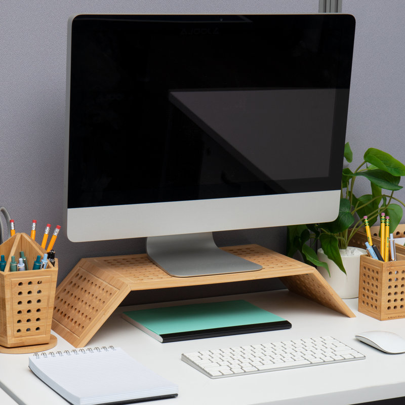 Lattice Collection Bamboo Monitor Stand