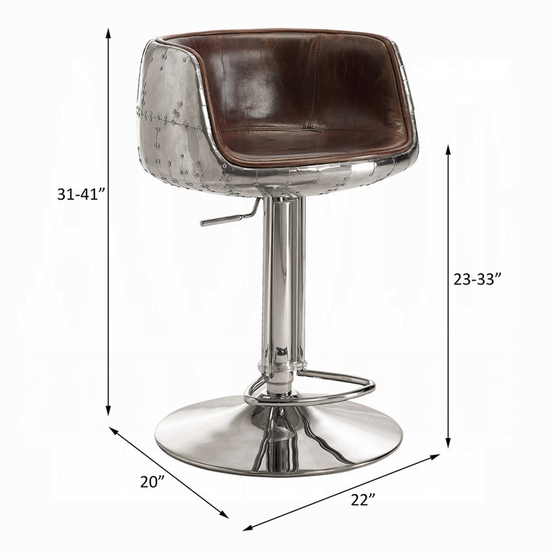 Vlado Adjustable Counter Stool (Set-2)