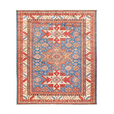 Light Blue Fine Hand knotted Kazak 8'1'' X 9'8''