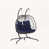 Coussin bleu foncé / structure noire est en rupture de stock