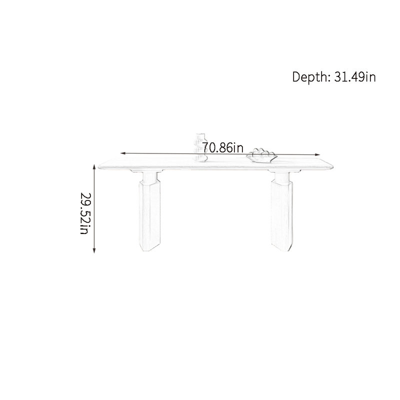 Runald, 29.52"H x 70.86"L x 31.49"W