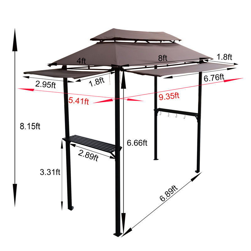 Gazebo extérieur 2,4 x 1,2 m pour les réunions de famille - Créez des moments mémorables et partagez des souvenirs inoubliables.
