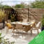 Karren 6 Seater Garden Dining Set - PE Rattan & Tempered Glass Outdoor Set - Modern Gardens & Patios-1002116825