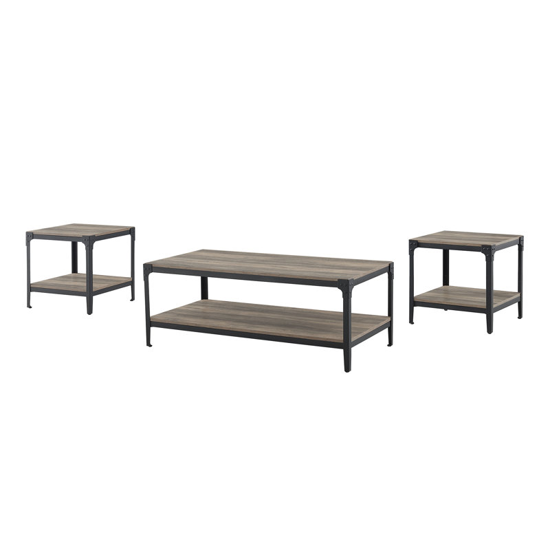 Gravelle 3 - Piece Living Room Table Set, Gray Wash
