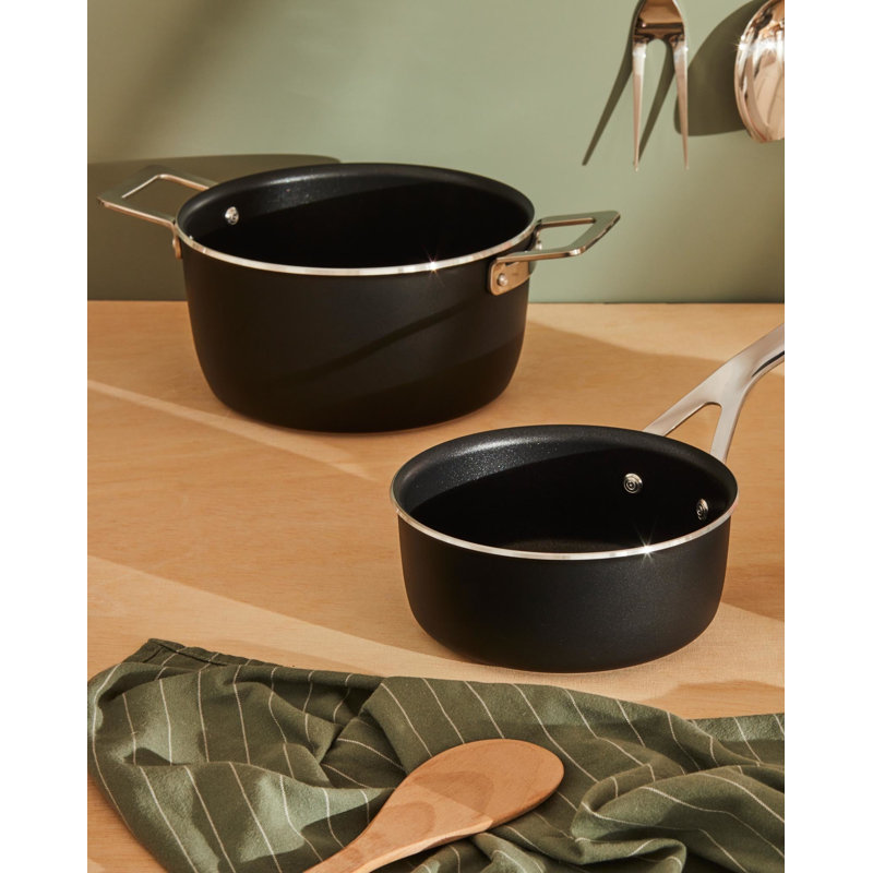 16 cm Black Aluminum Non-stick Saucepan