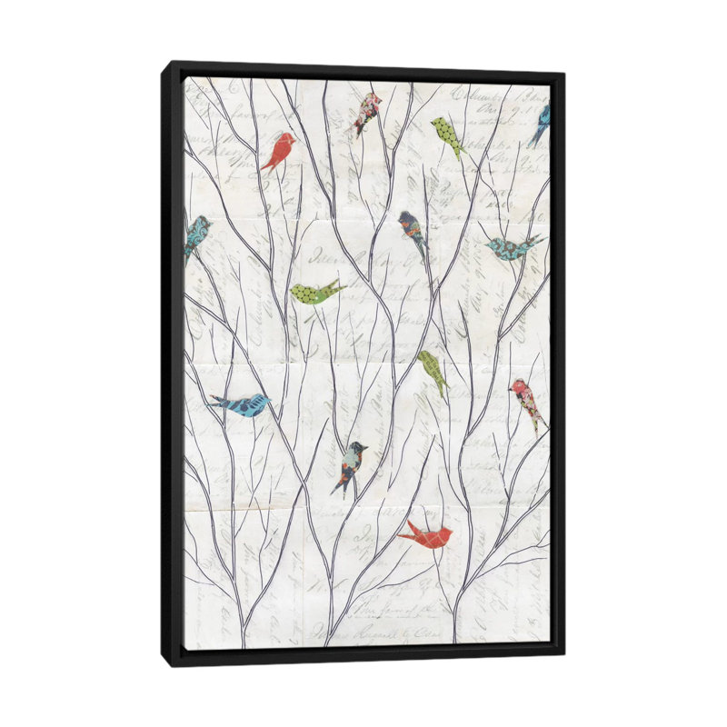 «Summer Birds Context I», impression, H 26 po x l 18 po x P 1,5 po, Toile avec cadre noir