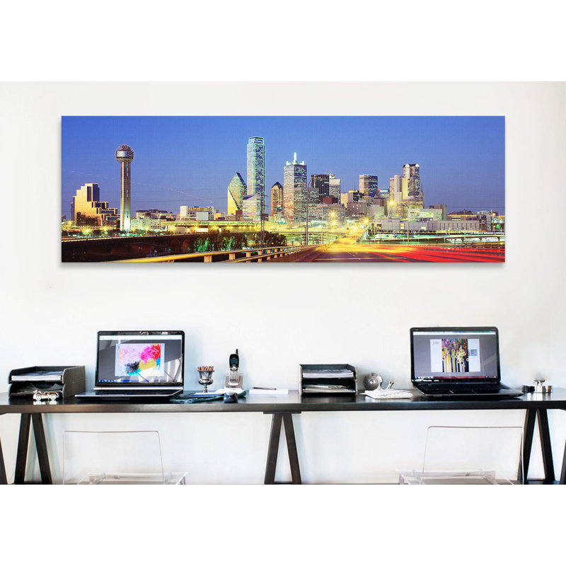 «Dallas Texas», reproduction de photo sur toile, H 20 po x l 60 po x P 1,5 po, Toile tendue