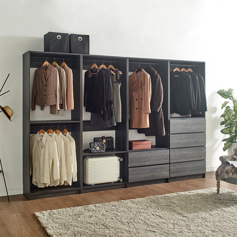 Kalinikos 125.6'' Closet System, Black