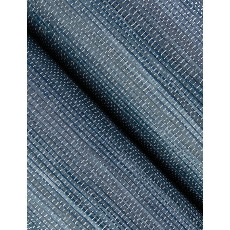 Exhale Light Brown Woven Faux Grasscloth Wallpaper, Blue