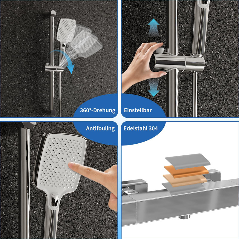 Thermostatic Shower Mixer Set