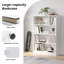 Bibliothèque moderne en bois à 4 tablettes de 48 pouces de hauteur, parfaite pour le rangement et la présentation de la chambre à coucher et du salon