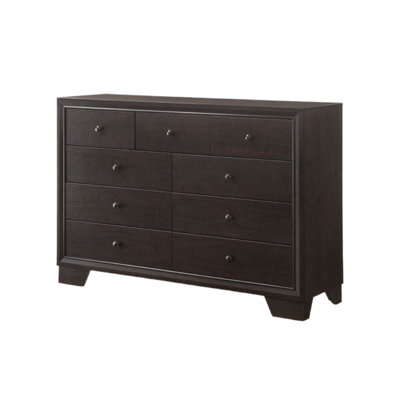  Commode double 57 po en bois massif et manufacturé espresso 57 po