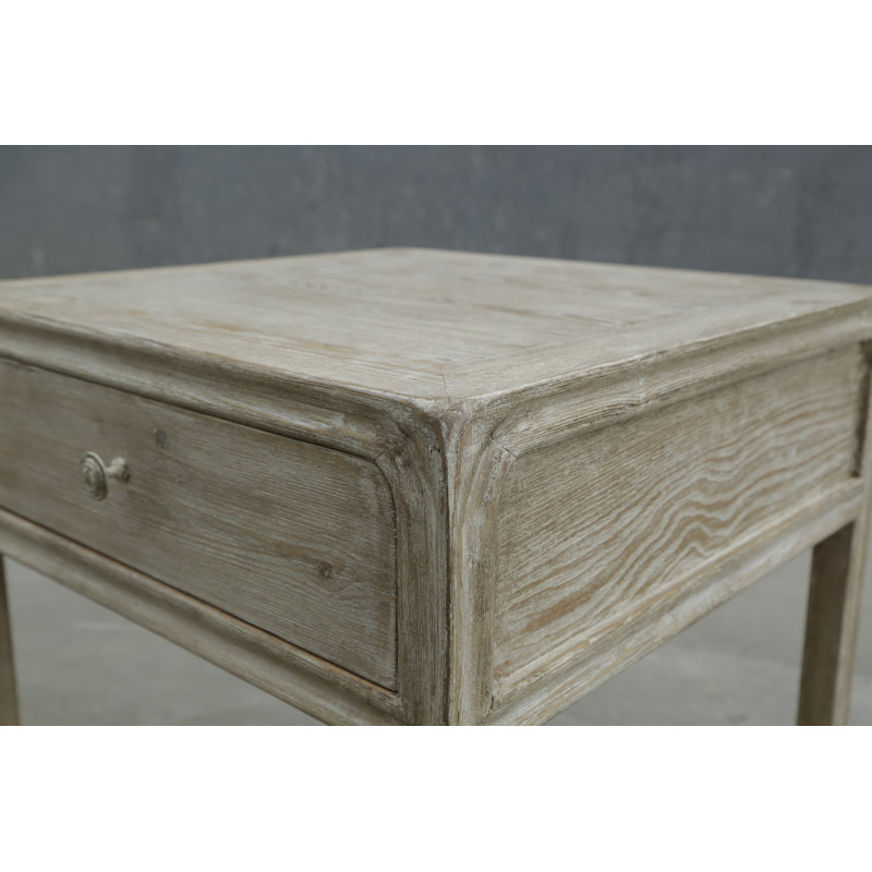 Valverde End Table, Weathered White Wash