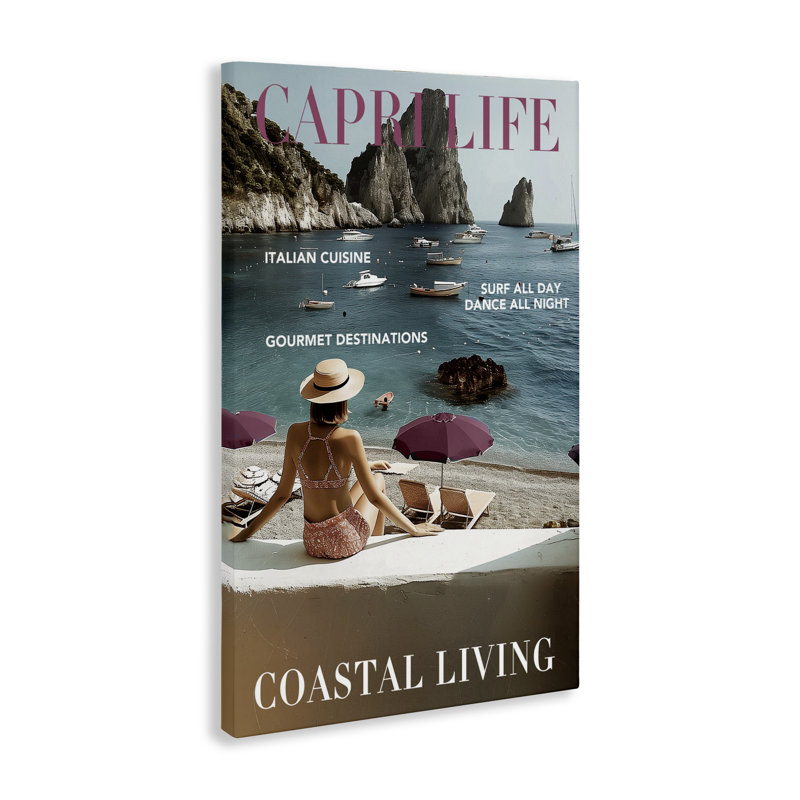 Toile Capri Life, design par Annabelle Hall, H 24 po x l 16 po