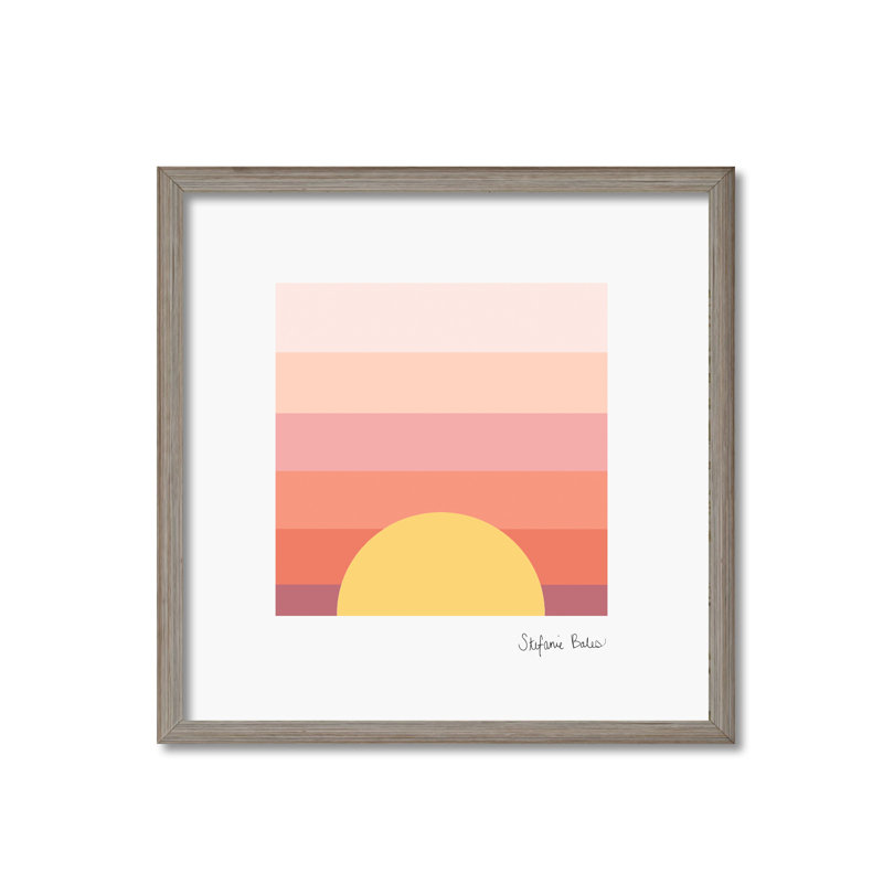 Pop Art & Retro Golden Sol by  - Graphic Art, Wood Print Frame, 10" H x 10" W