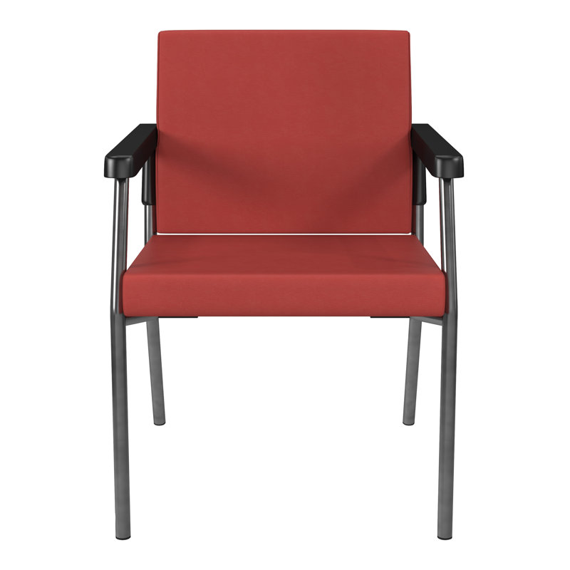 Chaise de salle d'attente en vinyle l 24,75 po Pavi, Rouge à lèvres