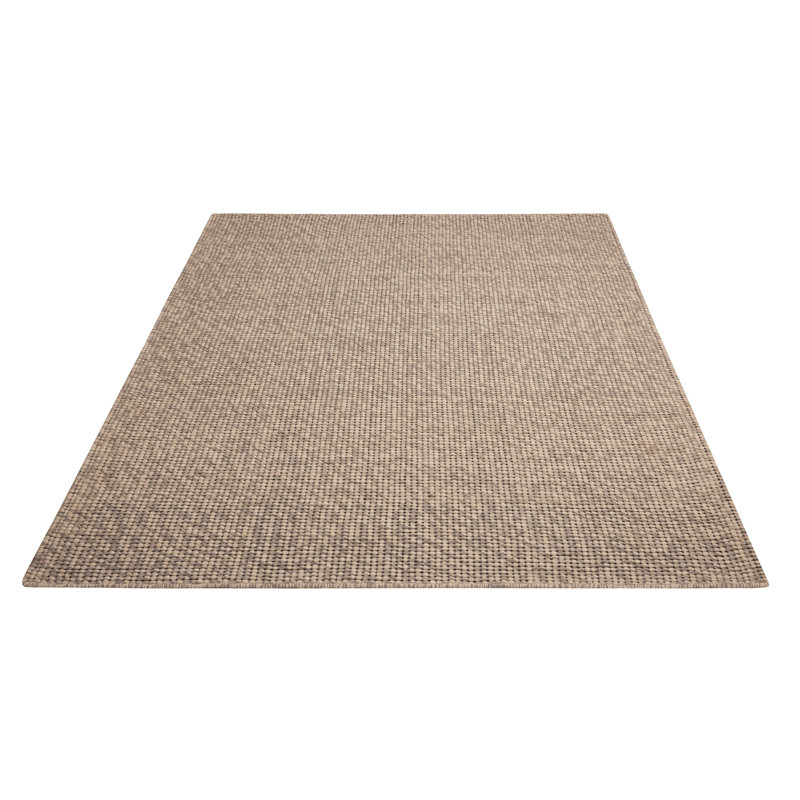 Tapis gris crocheté à la main Viviana, Rectangle 7 pi 9 po x 9 pi 9 po