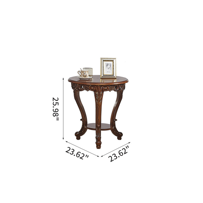 Table basse en bois massif de style européen