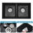 Quartz 33'' X 18'' Undermount 50/50 Double Bowl Composite Kitchen Sink