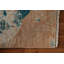 Tapis bleu en laine noué à la main de conception unique 2 pi 11 po x 3 pi 11 po New Age