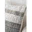 Steel Grey Indoor / Outdoor Striped Square Throw Cushion