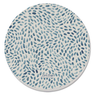 Paquet de 4 sous-verres ronds en pierre absorbante Drift Marks  (Ensemble de 4)