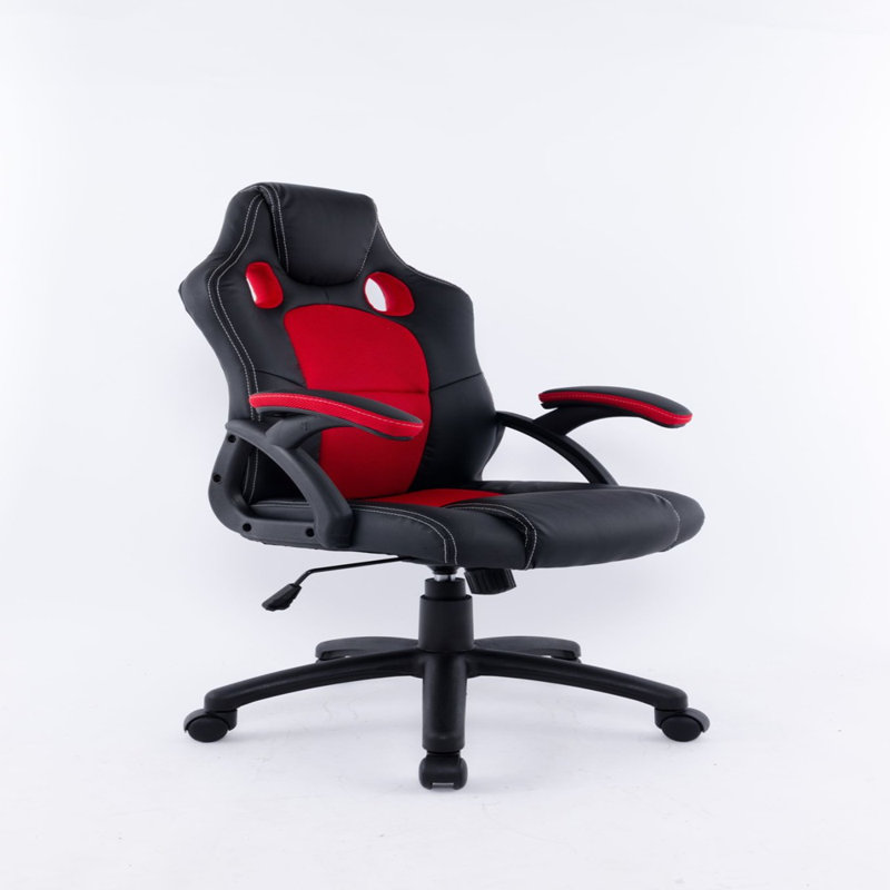 Fauteuil de jeu et de course pivotant Inbox Zero, Noir / rouge