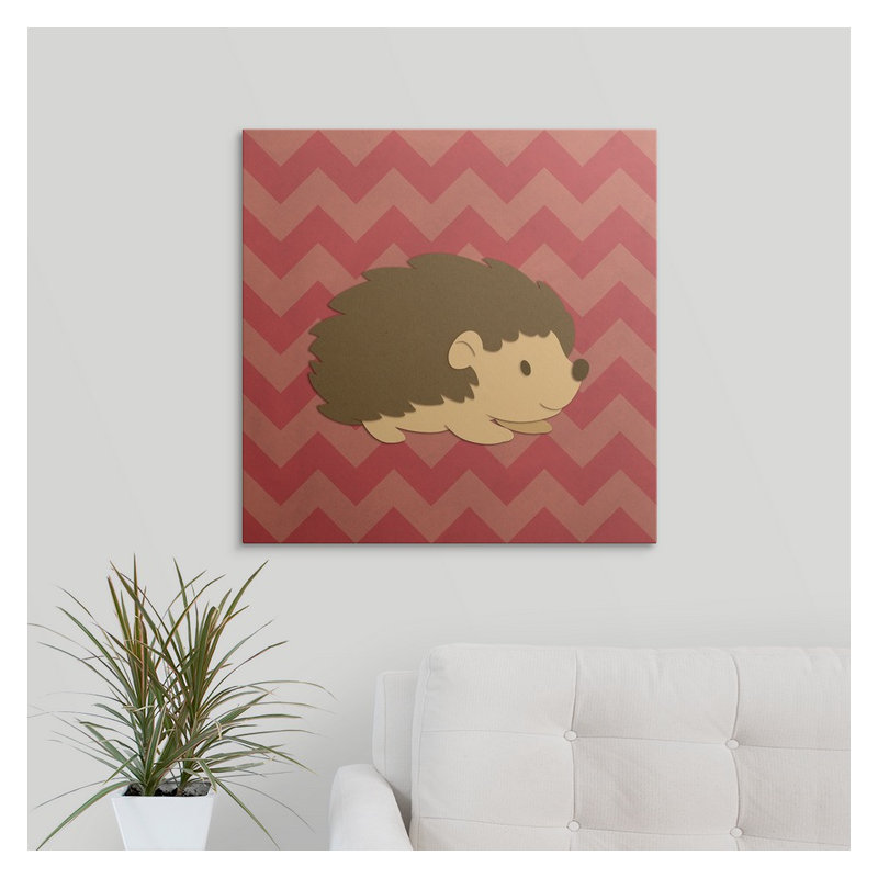 « hedgehog-superficies creatures », impression, H 35 po x l 35 po x P 1,5 po, Toile