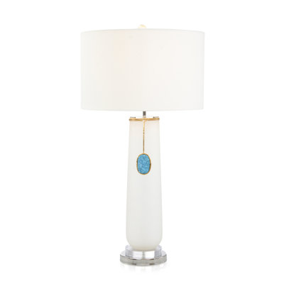 Lampe de table ronde suspendue en céruléen