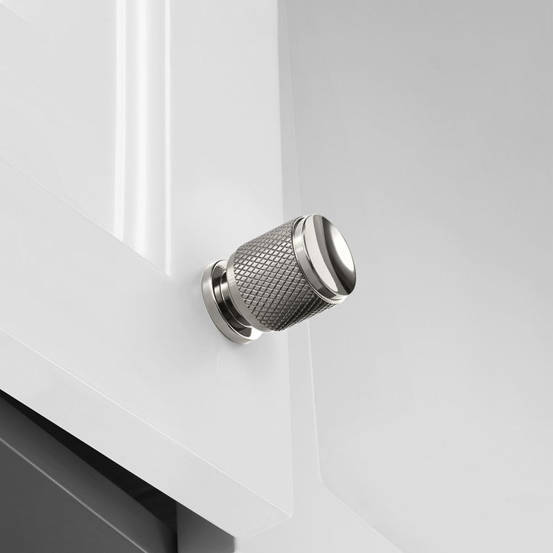 Jazz Round Knob, Brushed Nickel, 1.18" H x 1.17" W x 1.17" D