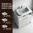 White Vanity Cabinet With 2-Doors And 1-Shelf Without Top