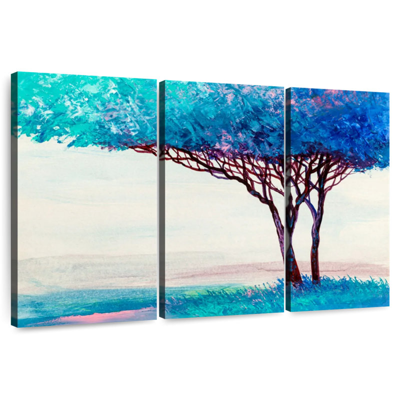 Harnek Blue Tree, 28" H x 45" W