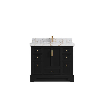 Alys 42'' Single Bathroom Vanity with Quartz Top
