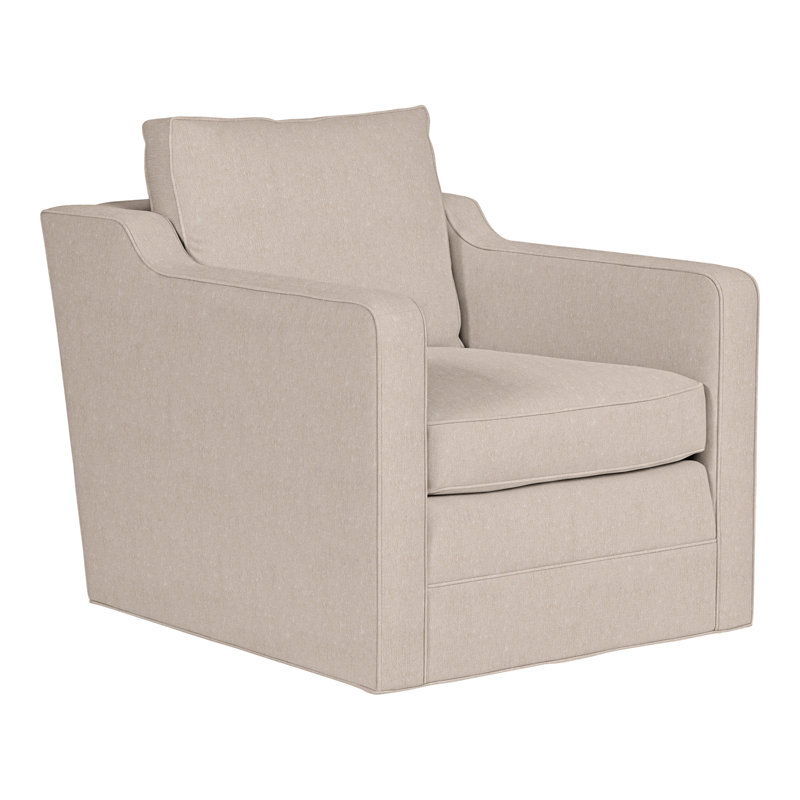 Stanton Upholstered Swivel Armchair, Jiggles Fawn 100% Polyester
