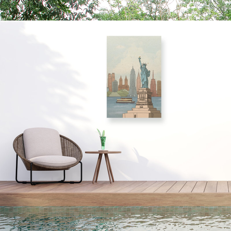Xuan Thai  New York New York Outdoor  Canvas, H 12 po x l 19 po