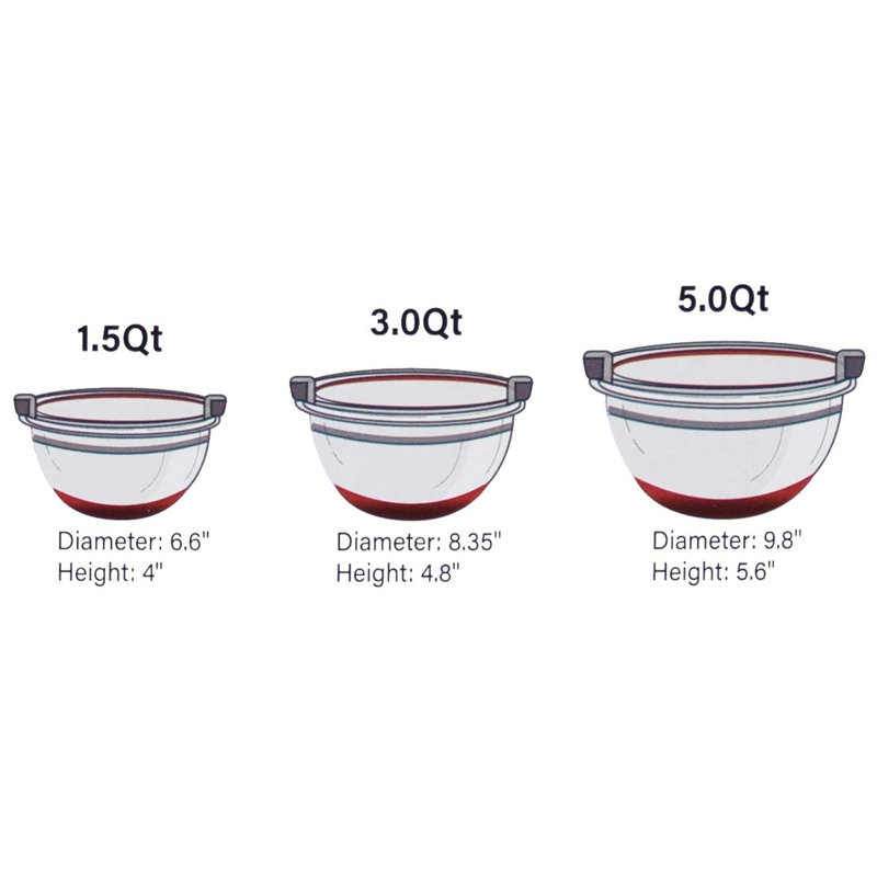 Stainless Steel 10 Piece Nested Mixing Bowl Set