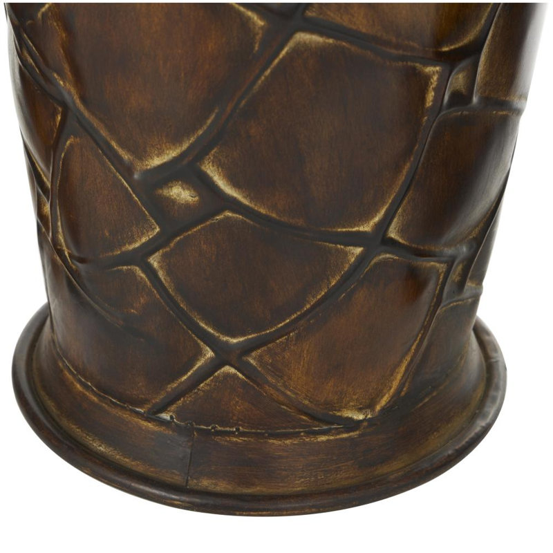 Ciotti Metal Trumpet Floor Vase, Bronze