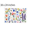 Tapis de bain Vibrant Colorful Wildflower