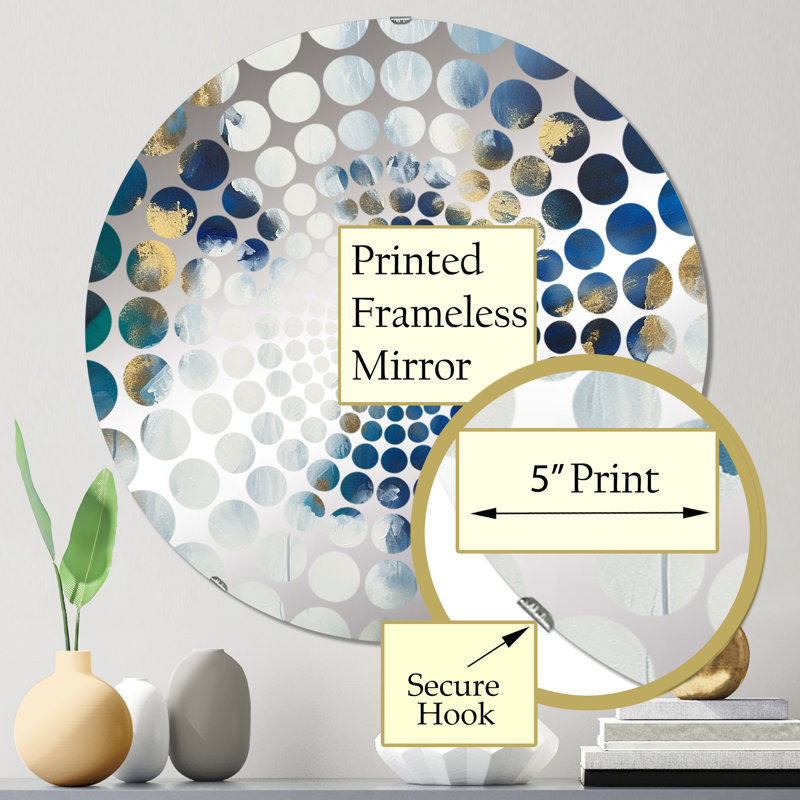 Kursk - Miroir décoratif à cercles concentriques, 23,6 po x 23,6 po