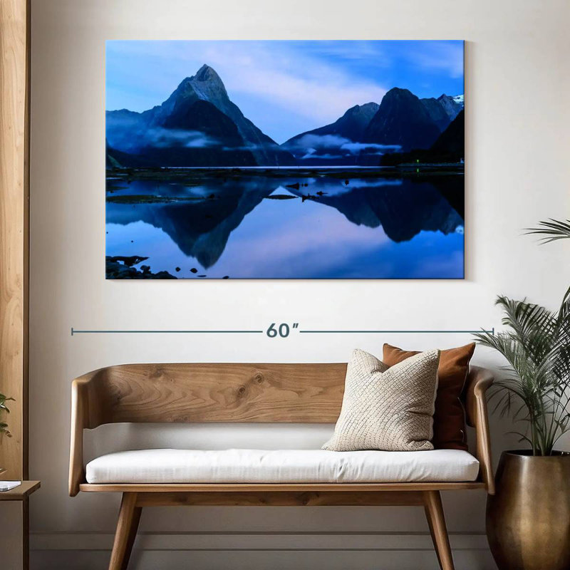 Nicci Mirrored Milford Sound, 34" H x 51" W